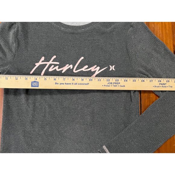 Hurley women’s gray pullover top size M pink logo and trim - Picture 5 of 6